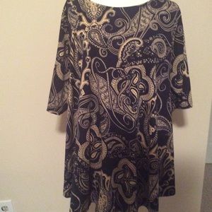 Navy print tunic